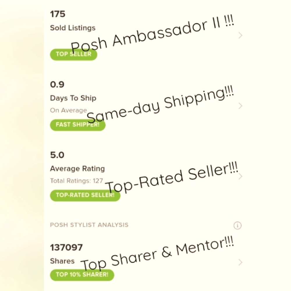 ❤️ Top Seller & Posh Ambassador II ❤️